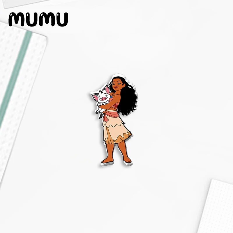 2021 Новые Акриловые Броши Moana в виде принцессы с лацканами ручной работы |