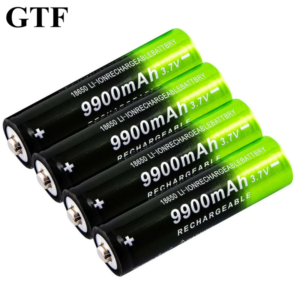 Аккумуляторная батарея GTF 18650 9900 мАч 3 7 В литий ионный аккумулятор для фонарика