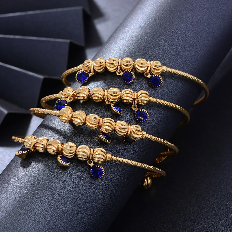 4 шт. детские браслеты с голубым камнем | Украшения и аксессуары