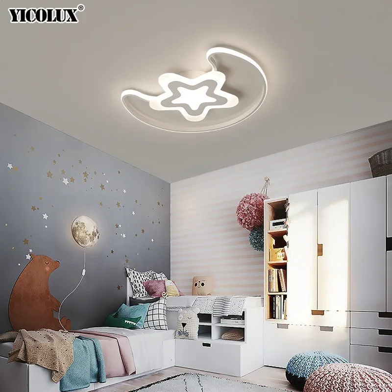 Новое поступление Лунная звезда светодиодные люстры освещение для детской