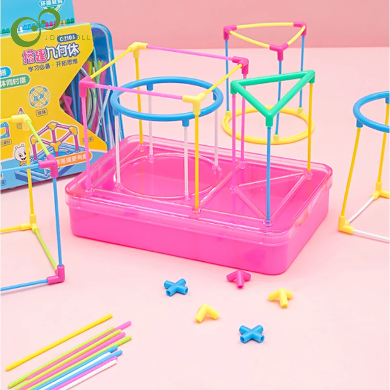 1 набор 3D геометрическая Строительная модель математическое космическое