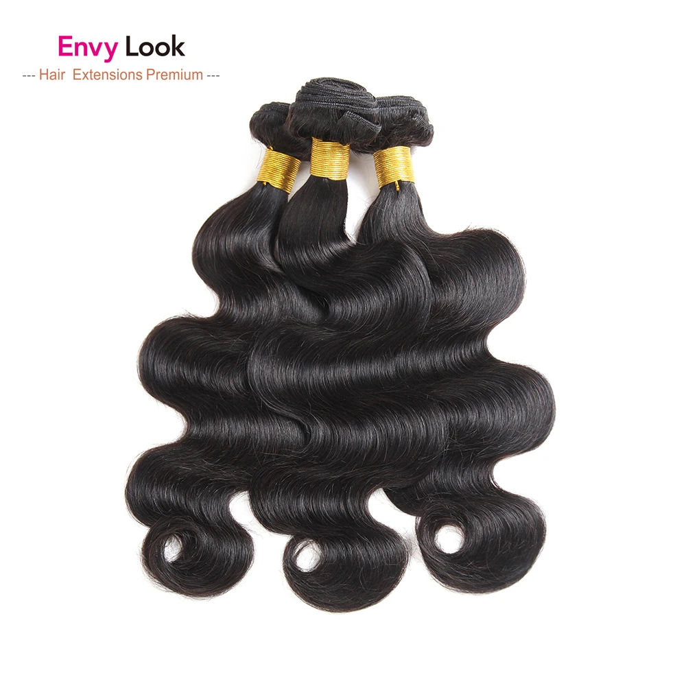Натуральные необработанные волнистые человеческие волосы Envy Look 3/4 пряди