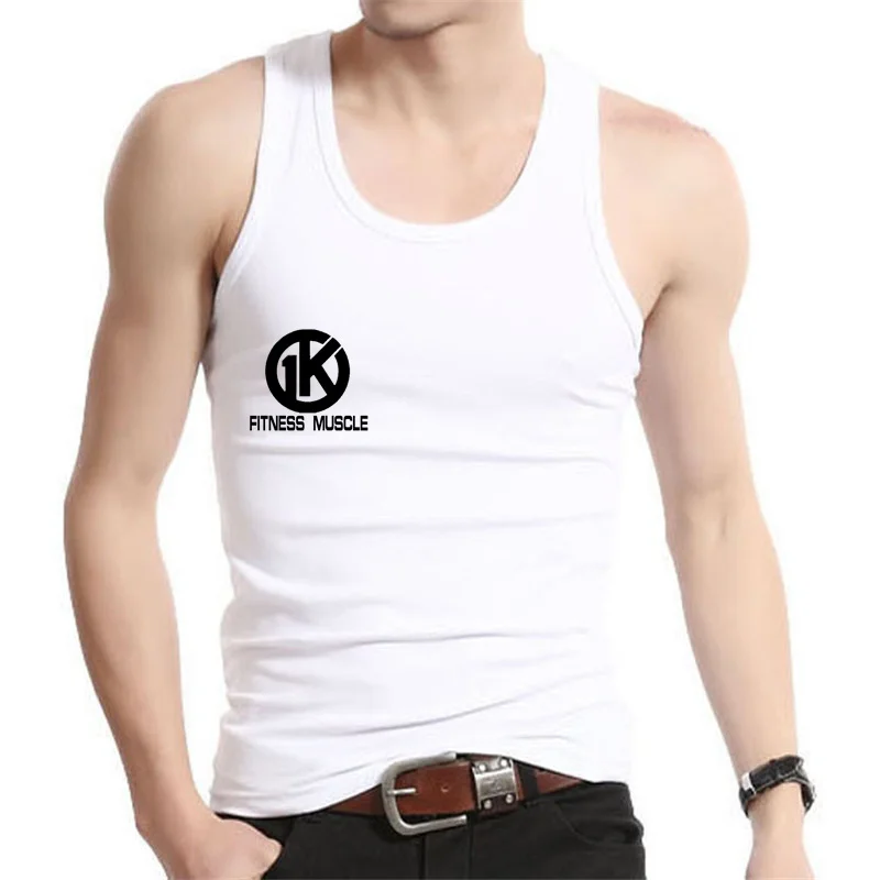 

Gym Clothing Tank Top Men Bodybuilding Muscle Sleeveless Singlets Fashion Workout Man Fitness Training Running Vest