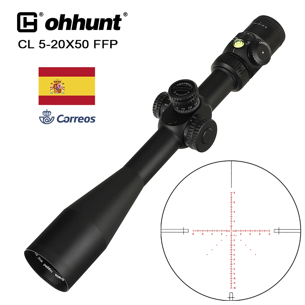 Охотничий прицел ohhunt CL 5 20X50 FFP оптический с красно зеленым освещенным стеклом