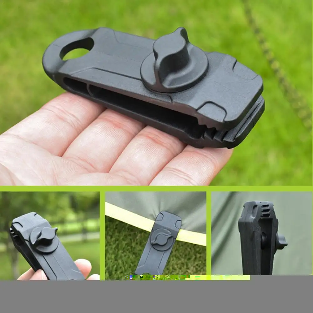 

10x Caravan Clips For Caravan Tent Boat Trailer Cover Windproof Clamp Tarp Snap Groundsheet Tent Clip Awning Camping Access Q9r2