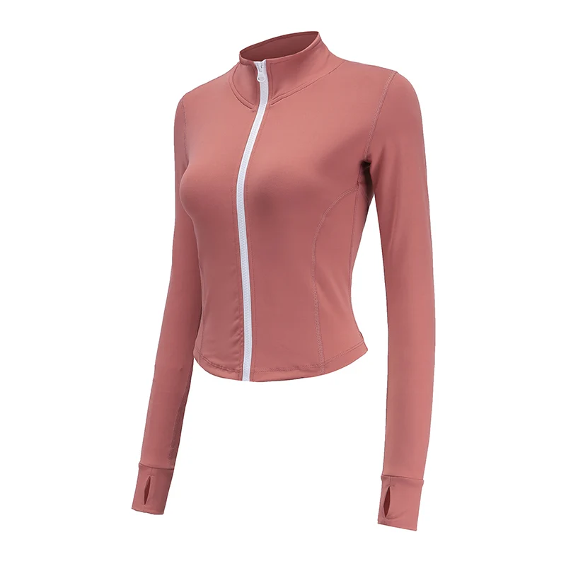 

Women's running jacket, original treatment orange, training jacket, yoga, fitness, quick dry
