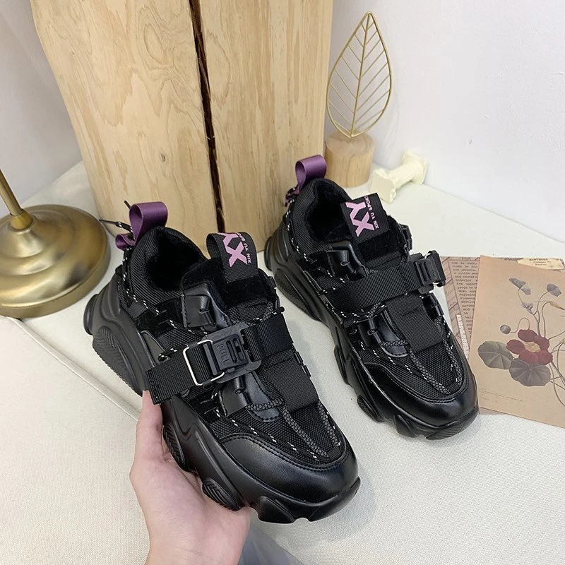 

Женские массивные кроссовки с пряжкой, дизайнерские кроссовки на толстой подошве, унисекс, 2021