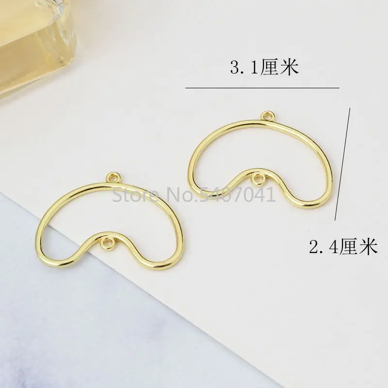 

Popular6pcs/lot Irregular Metal Frame DIY Charms Necklace Bracelet Earrings Connectors Pendants Jewelry Findings