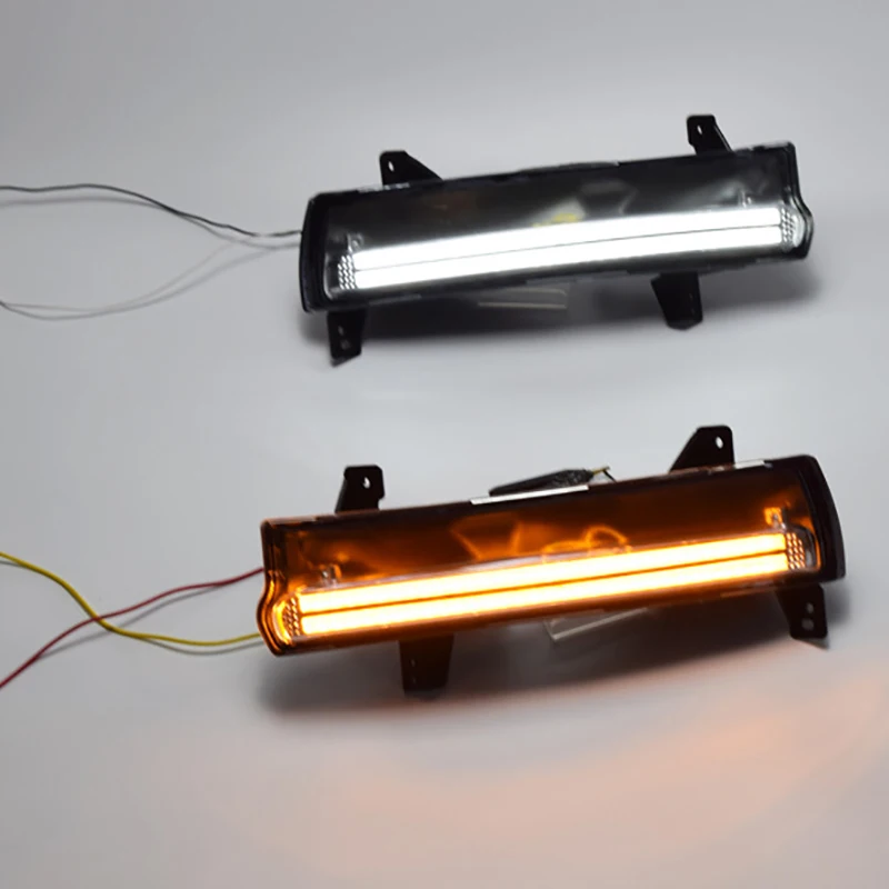 

Car Flashing for Jeep Compass 2016 2017 LED DRL Daytime Running Light Daylight Waterproof Yellow Signal Lamp 1 Set