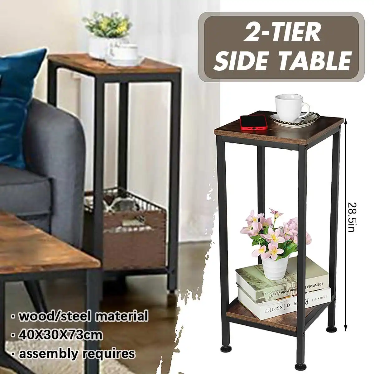 

Креативный скандинавский деревянный журнальный столик для кровати, дивана, боковой столик, сервис для чая, фруктов, закусок, поднос, маленьк...
