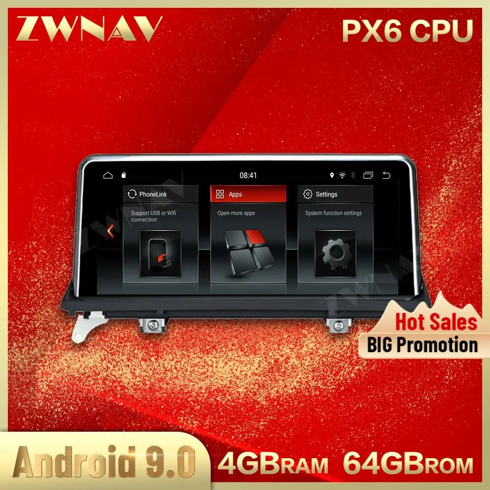 Автомобильный мультимедийный плеер с сенсорным экраном 4 + 64 ГБ Android 9 0 для BMW X5 E70 F15