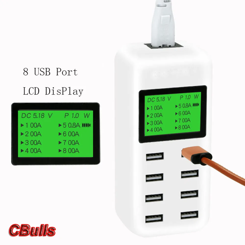 8 портов USB настольное зарядное устройство многопортовый интеллектуальная