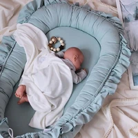 90x50cm portable baby bed toddler cotton baby nest bed baby bassinet bumper foldable lace mattress crib nest anti collision crib