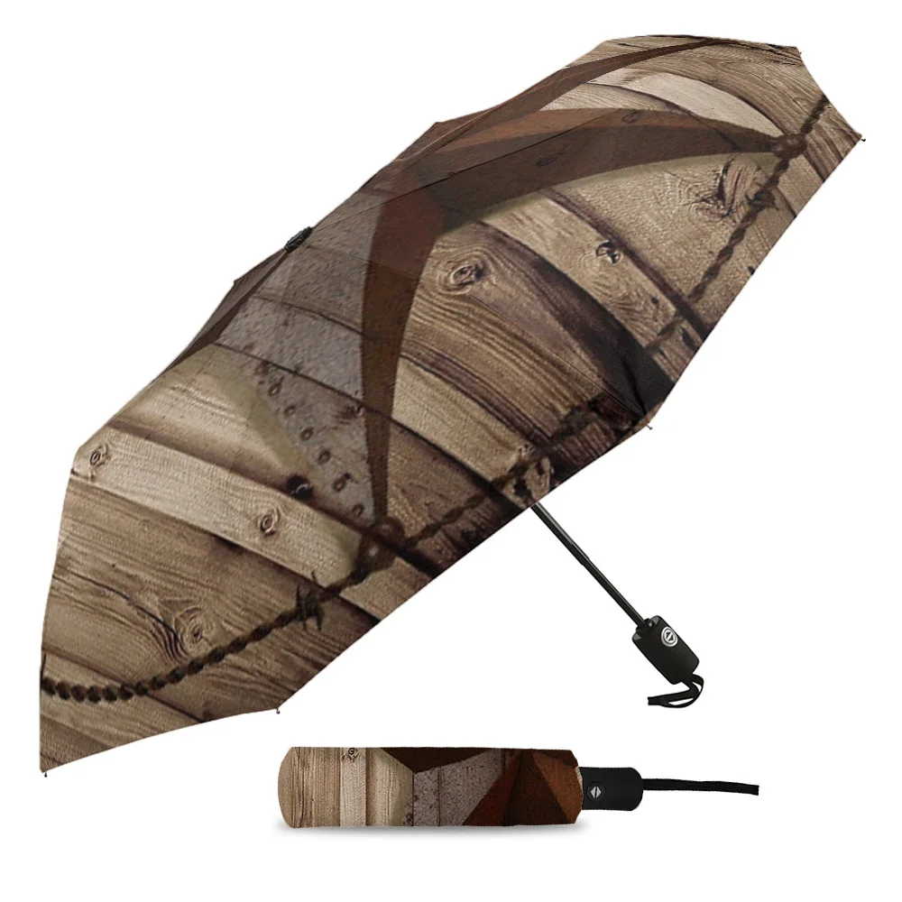 Ретро деревянный Западный Техас звезда восемь костей автоматический складной