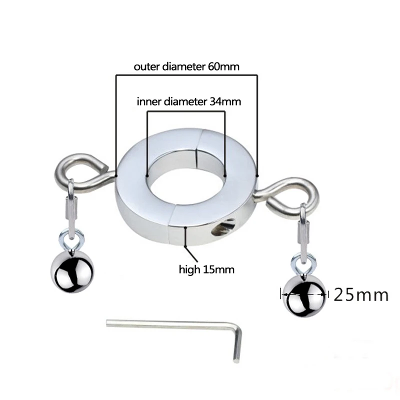 Упражнение на пенис металлическая подвеска в виде мошонки шарики с весом кольцо