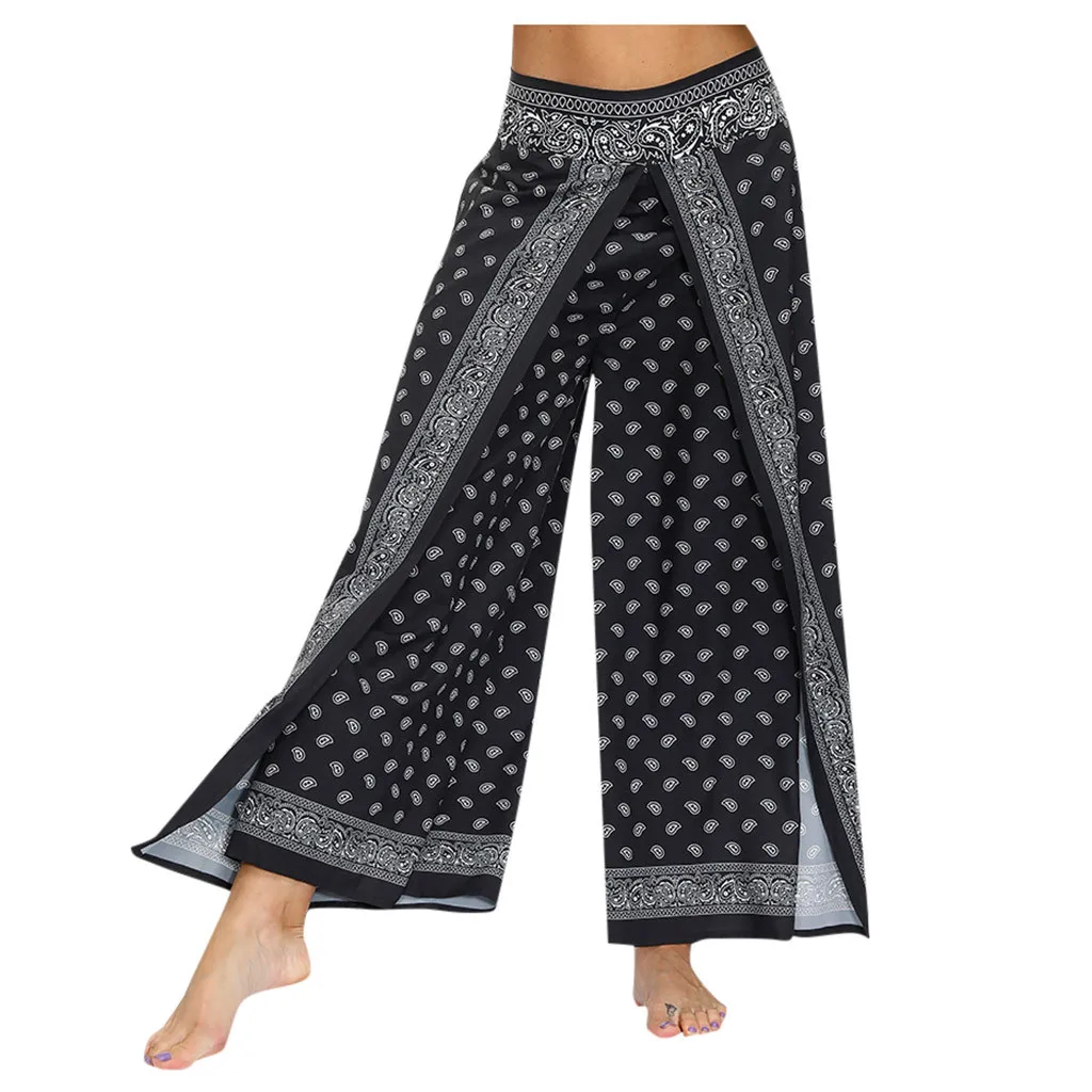 Богемные женские брюки в тайском индонезийском стиле с цифровым принтом летние
