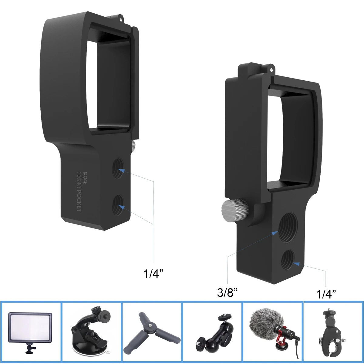 

Extension Module Adapter for DJI Osmo Pocket Handheld Gimbal Camera Stabilizer Aluminium Mount Kits Holder 1/4 3/8 Spare Parts