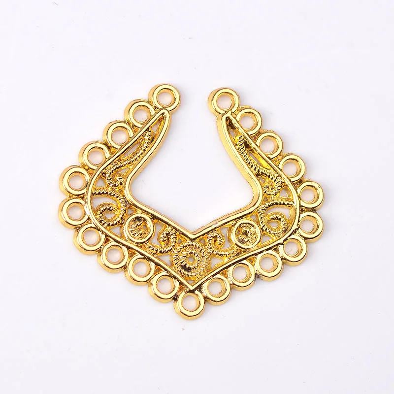 Модные соединители из металлического сплава цвет: золото серебро 18 К 10 шт.