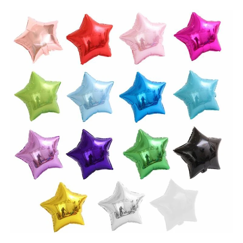18 дюймов пять звезд в форме сердца из алюминиевой фольги надувные Алюминиевые