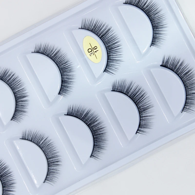 

3D false eyelash professionals soft eyelash extension 5 pairs 3D 5P16