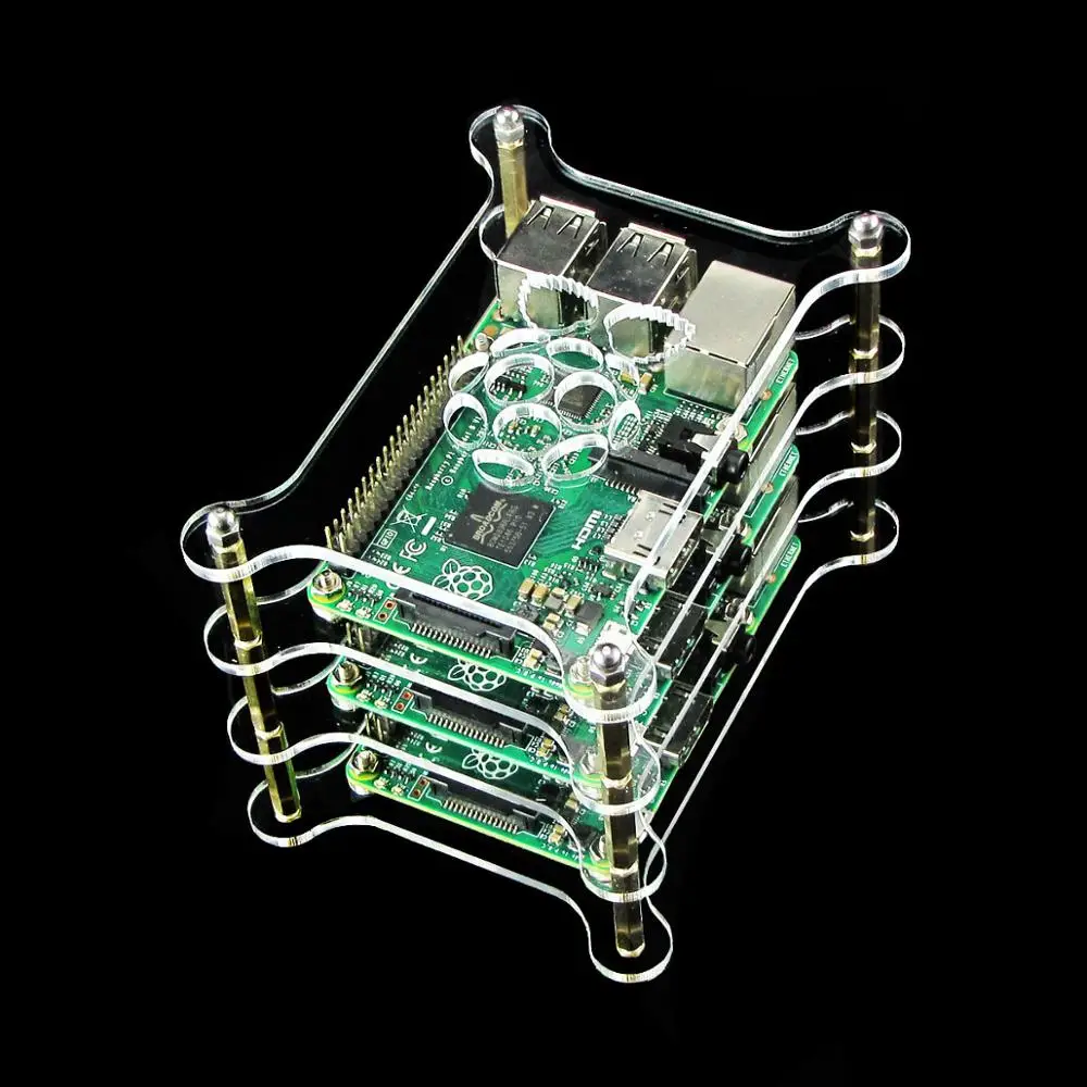Многослойный акриловый корпус для шкафа Raspberry PI 4 2/3/4/5 слоев|Аксессуары