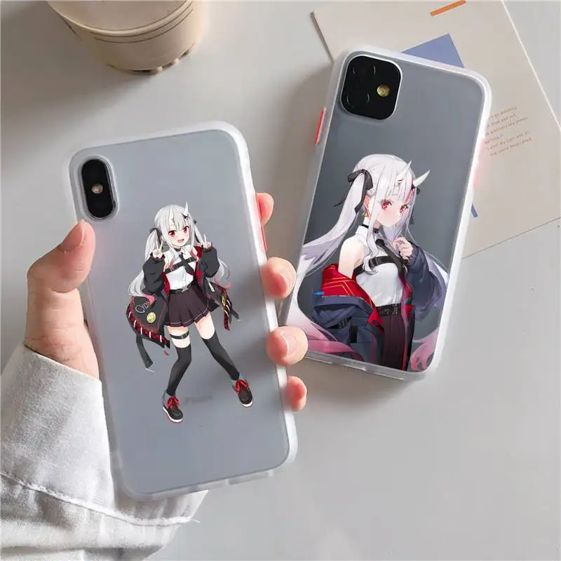 

HIMONBEN Nakiri Ayame Hololive anime Phone Case For iphone 13 12 11 xr xs x 7 8 pro max Plain Soft TPU Silicone Clear Case Cover