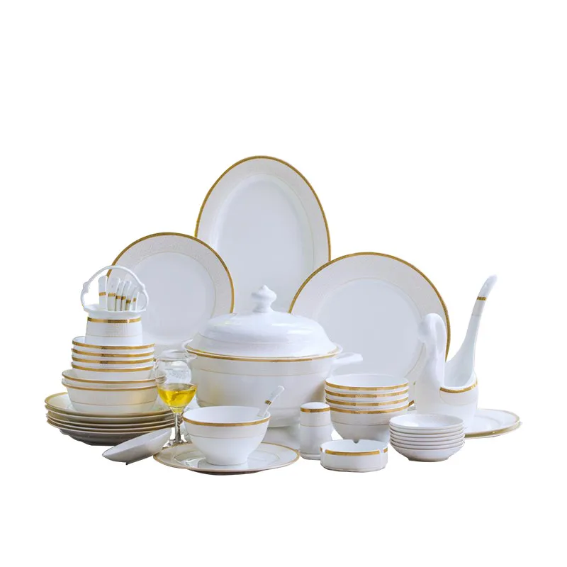 Цзиндэчжэнь высокое Класс Европейский костяной фарфор посуда тарелка бытовой