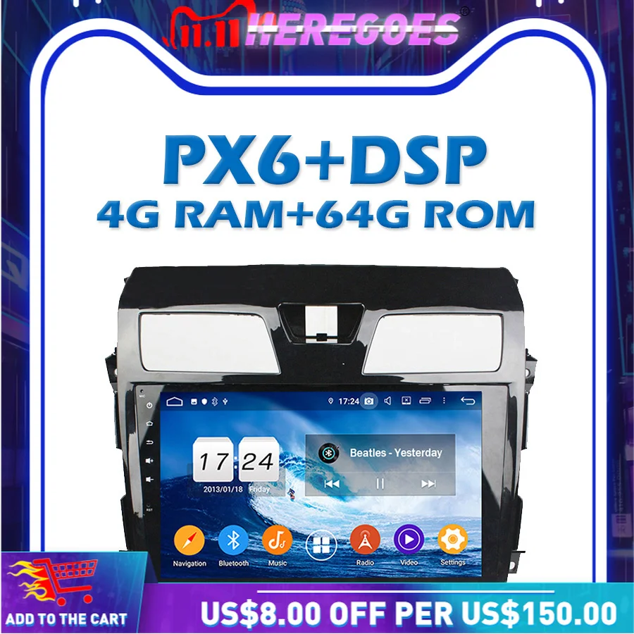 Автомобильный DVD-плеер PX6 DSP IPS Android 11 0 4 Гб 64 GPS Google Map RDS автомобильное радио wifi Bluetooth