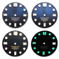 28 5mm c3 strong green luminous dial nh35 watch dial for nh35 nh36 movement 300 black x gradient blue watch dial with s logo