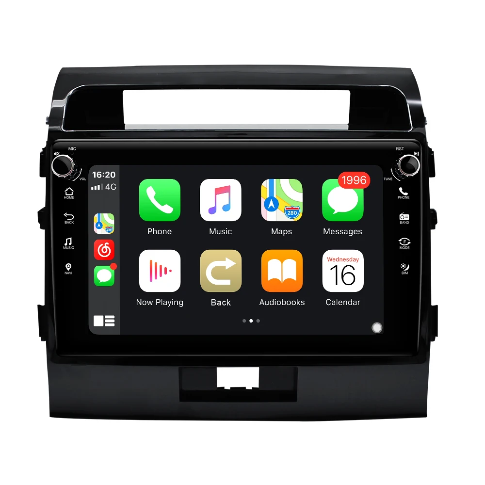 저렴한 안드로이드 10 자동차 라디오 플레이어 GPS 네비게이션 지원 도요타 랜드 크루저 LC200 2007-2015 4 기가 바이트 + 64 기가 바이트 SWC Hd에 대한 4G/무선 Carplay