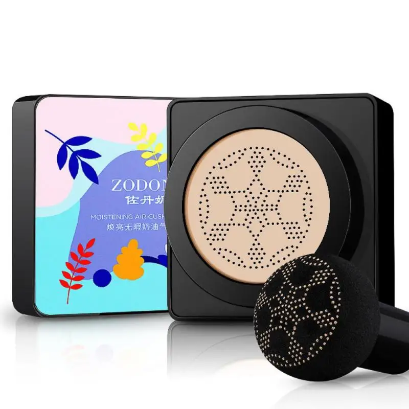 

ZODONI Liquid Foundation Glowing Flawless Air Cushion BB Cream Mushroom Head With Puff Moisturizing Whitening Face Makeup QBMY