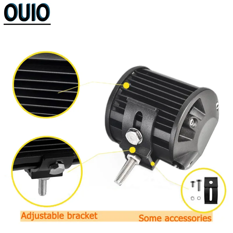 2 шт. 4 дюйма 144 Вт Светодиодный светильник Светодиодные панели Off радиальные