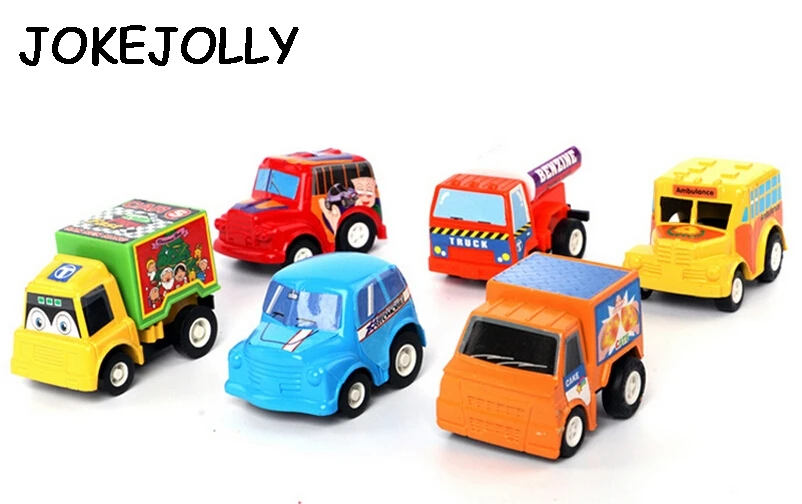 

6pcs/set New Classic Boy Girl Truck Vehicle Kids Child Toy Mini Small Pull Back Car toys plastic colorful car toy