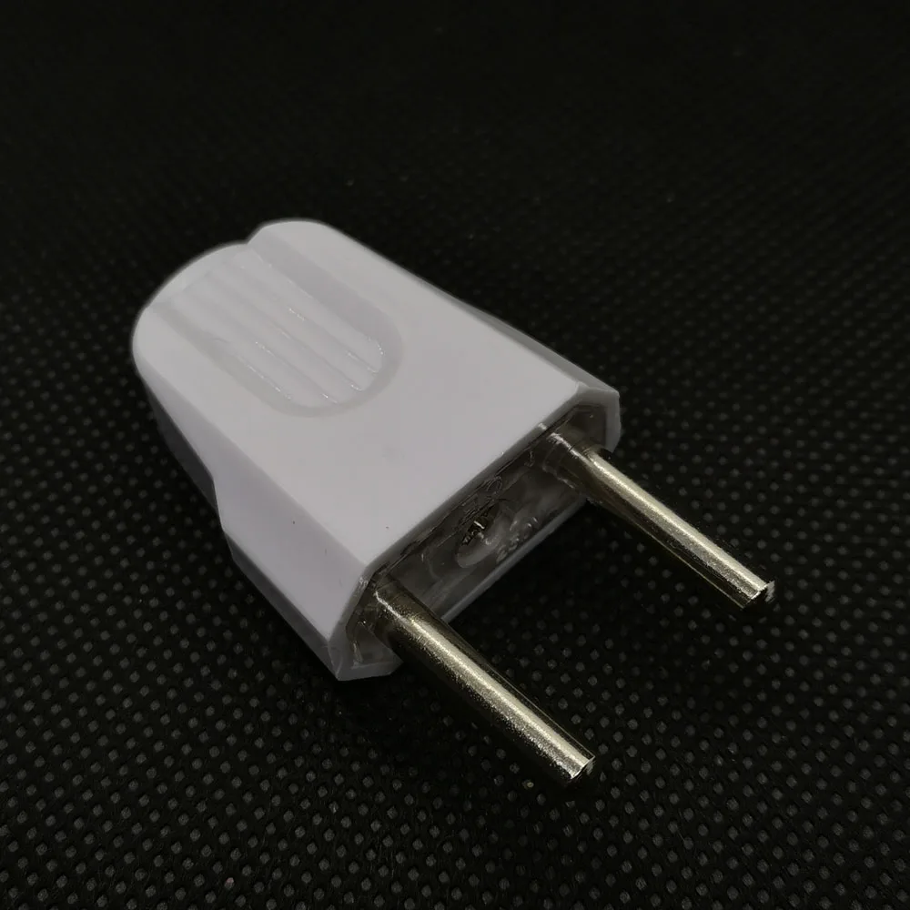 Белый AC 250V 10A EN EU круглый 2 контактный разъем для шнура питания электрическая