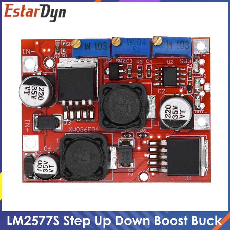 Автоматический понижающий преобразователь LM2596 LM2577 постоянного тока с 4-35 В до 1-25