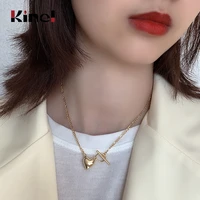 kinel necklace korean s925 sterling silver 18k gold jewelry love pendant clavicle chain ladies wedding party gifts