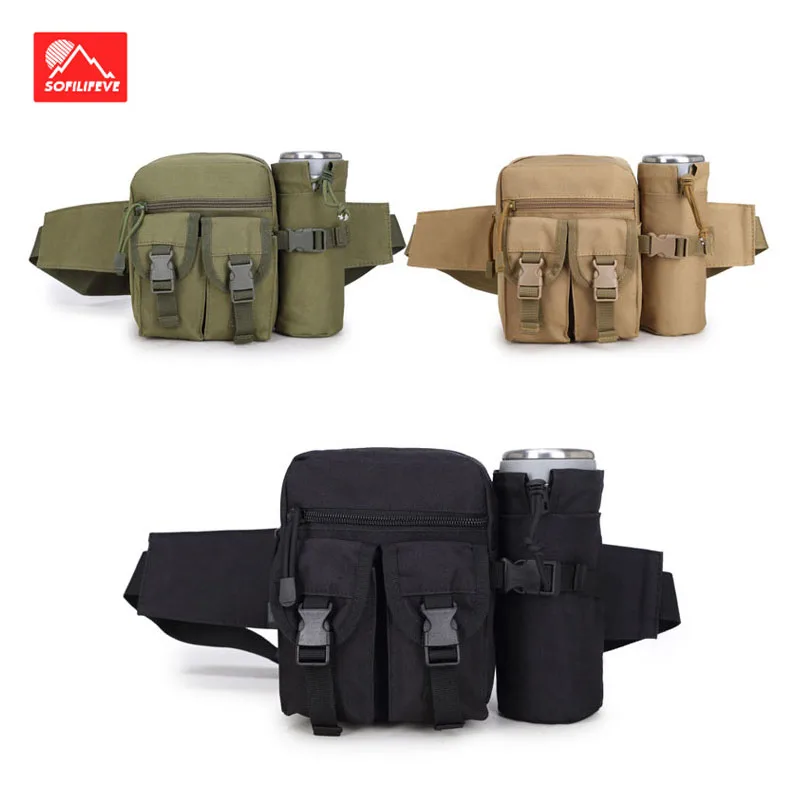 Для женщин и мужчин для улицы поясные сумки с держателем воды кошелек мобильный