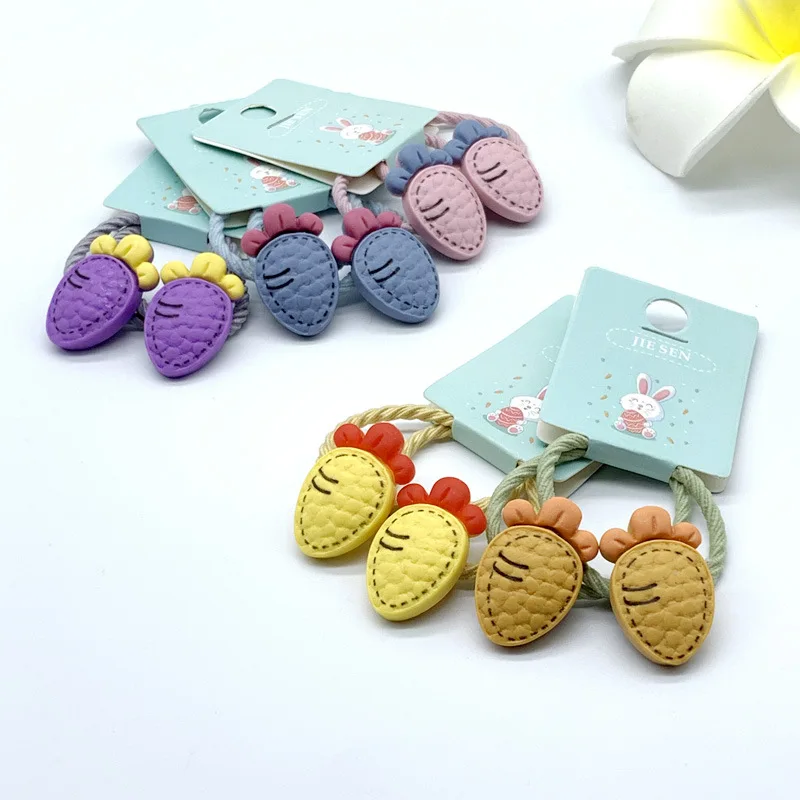 

Cute Cartoon Carrot Fruits Elastic Hair Bands Ponytail Holders For Women Girls Hair Band Baby Girl Headbands Accessories