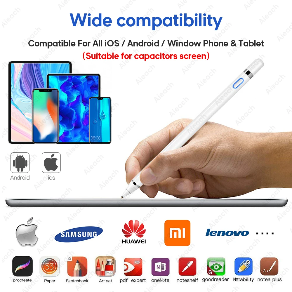 Универсальный Активный стилус для iPad 2017 9 7 Air 1 2 сенсорная ручка Xiaomi mi pad Samsung Huawei