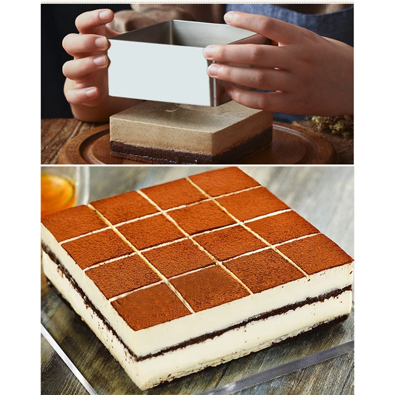 Настройка кольца для мусса 3D, круглые или квадратные формы для выпечки, формы из нержавеющей стали для украшения инструментами.