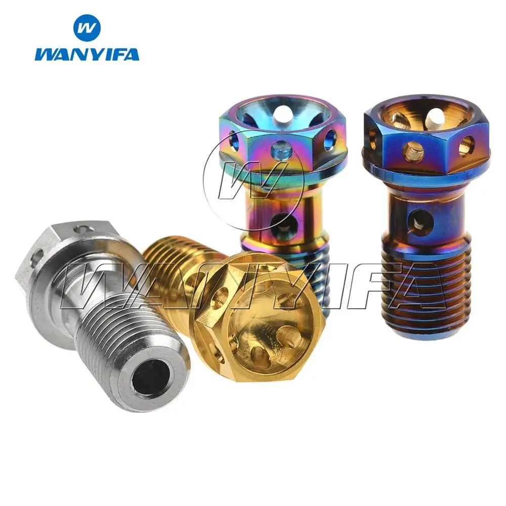 Wanyifa болт мотоцикла M10x1.0 1 25 шаг титановый одиночный банджо для велосипеда Brembo Brake