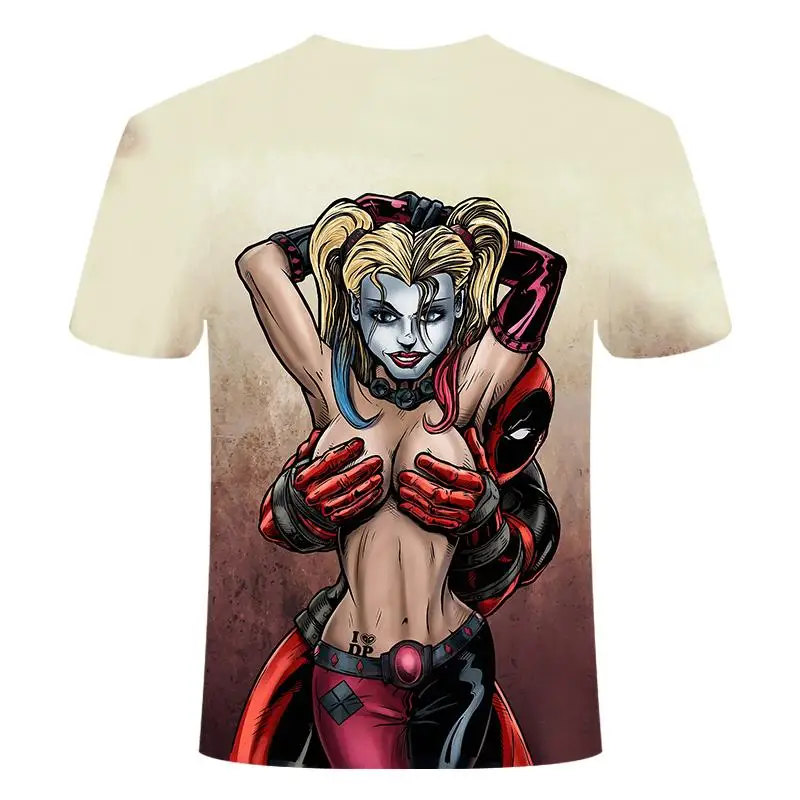 Harley Quinn отряд самоубийц 3D мужская летняя свободная футболка топы с коротким