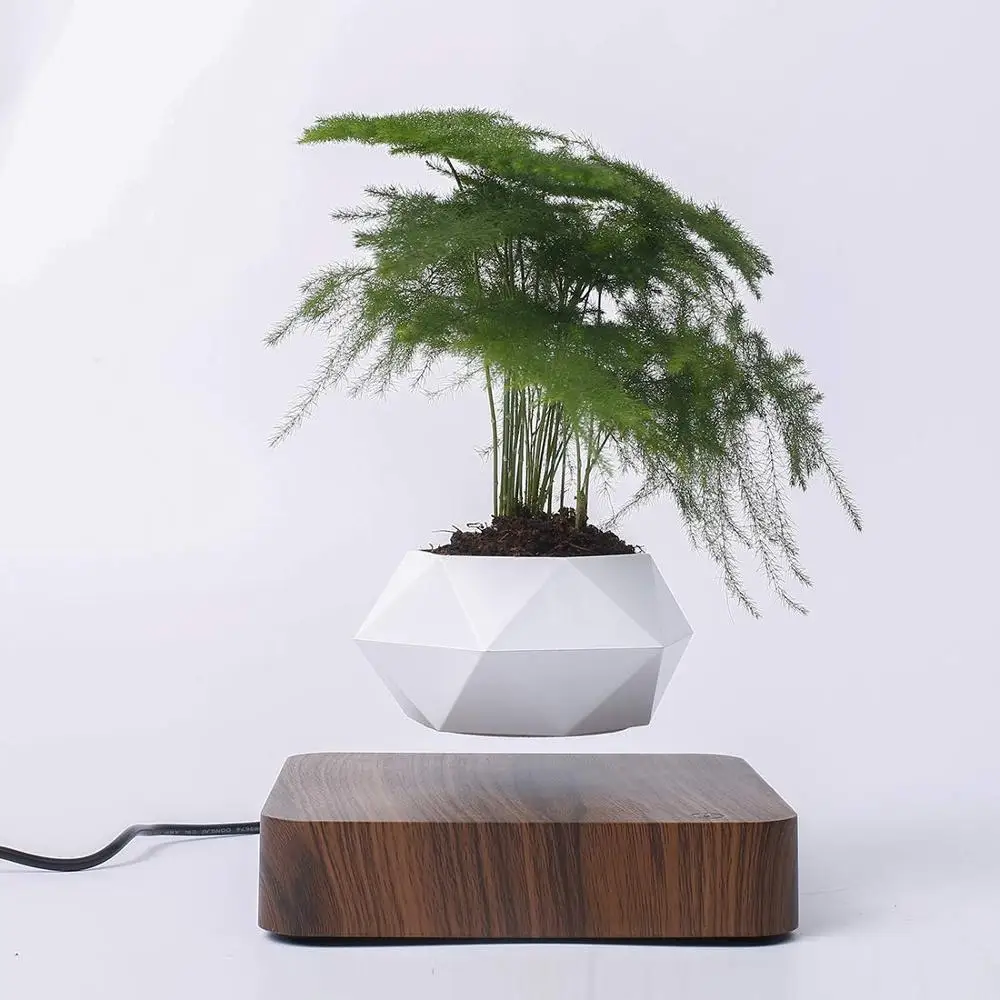 Magnetic suspension flower pot Levitating Air Bonsai Pot plant pot succulent pot patio decoration Desktop Flower/Green Plant