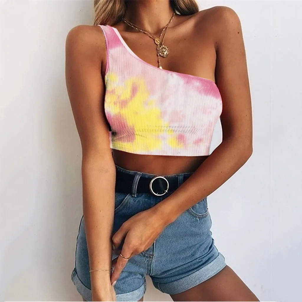 Женский топ на бретелях с завязками повседневный сексуальный открытыми плечами