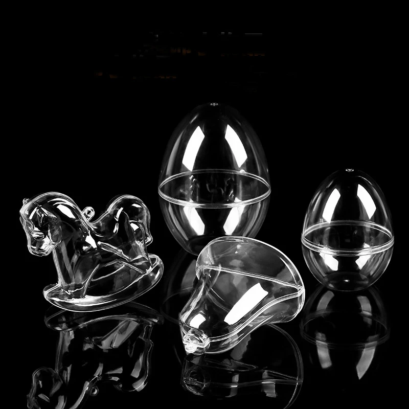 Коробка для новогодних шаров прозрачная разных форм шоколадные конфеты