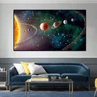 Современная Картина на холсте с изображением планеты на солнечной системе, плакаты и принты, Настенная картина для гостиной, домашний Настенный декор