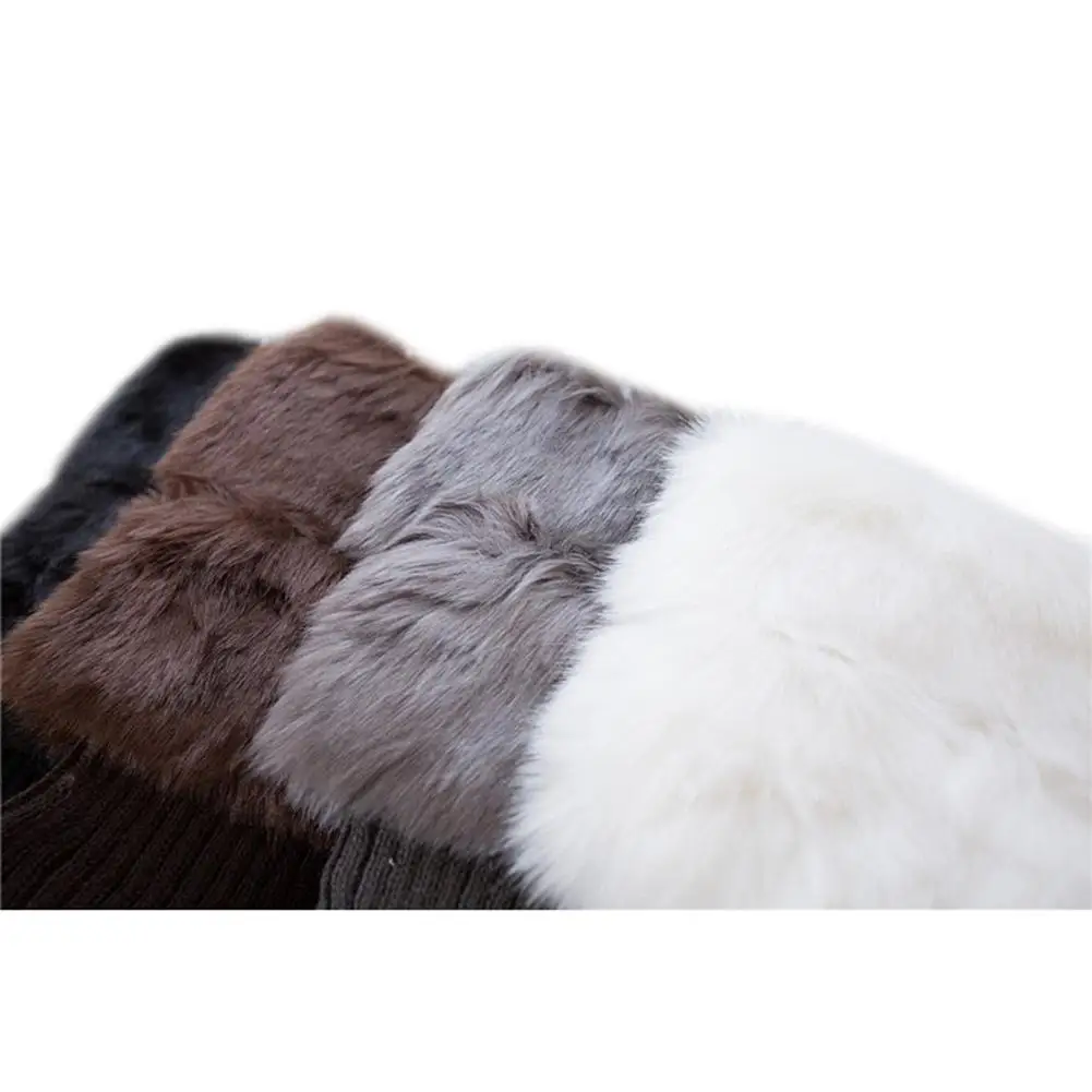 Женские меховые гетры модные Универсальные элегантные носки рождественский