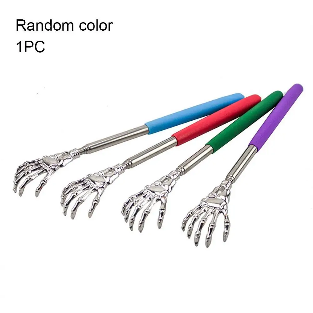 

1pc Back Scratcher Telescopic Steel Claw Massage For Back Massage Blood Circulation Portable Itching Tool Random Color