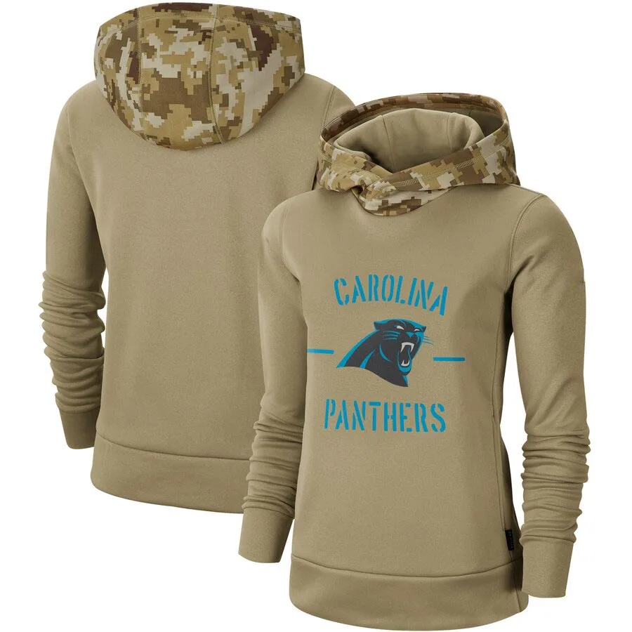

Carolina Women's Salute to Service Panthers Therma Pullover Hoodie - Khaki