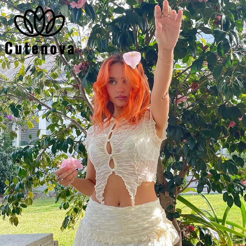

Женский вязаный кардиган CuteNova, повседневный Свободный кардиган абрикосового цвета в стиле оверсайз, Осень-зима 2021